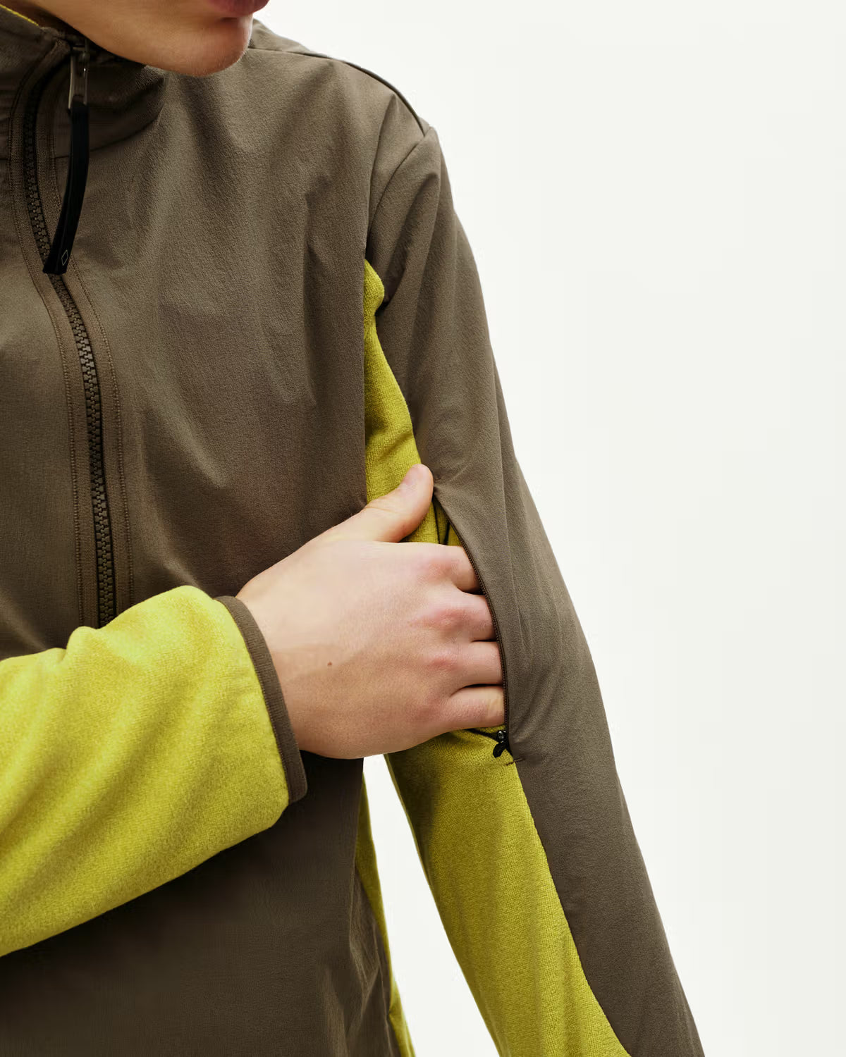 OFF-RACE LIGHT FLEECE HALF-ZIP - MOSS GREEN