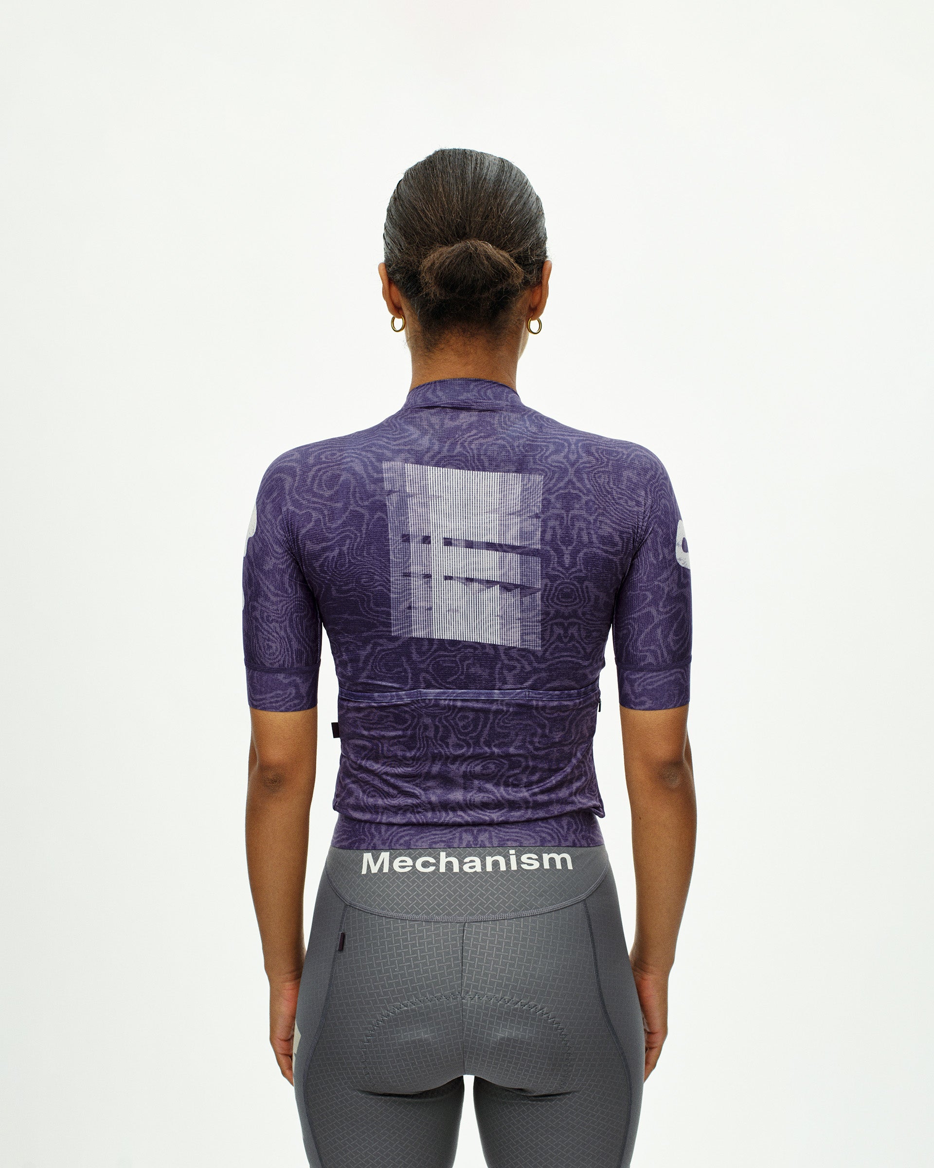 WOMEN'S MECHANISM LOGO JERSEY - AOP RTN DARK PURPLE