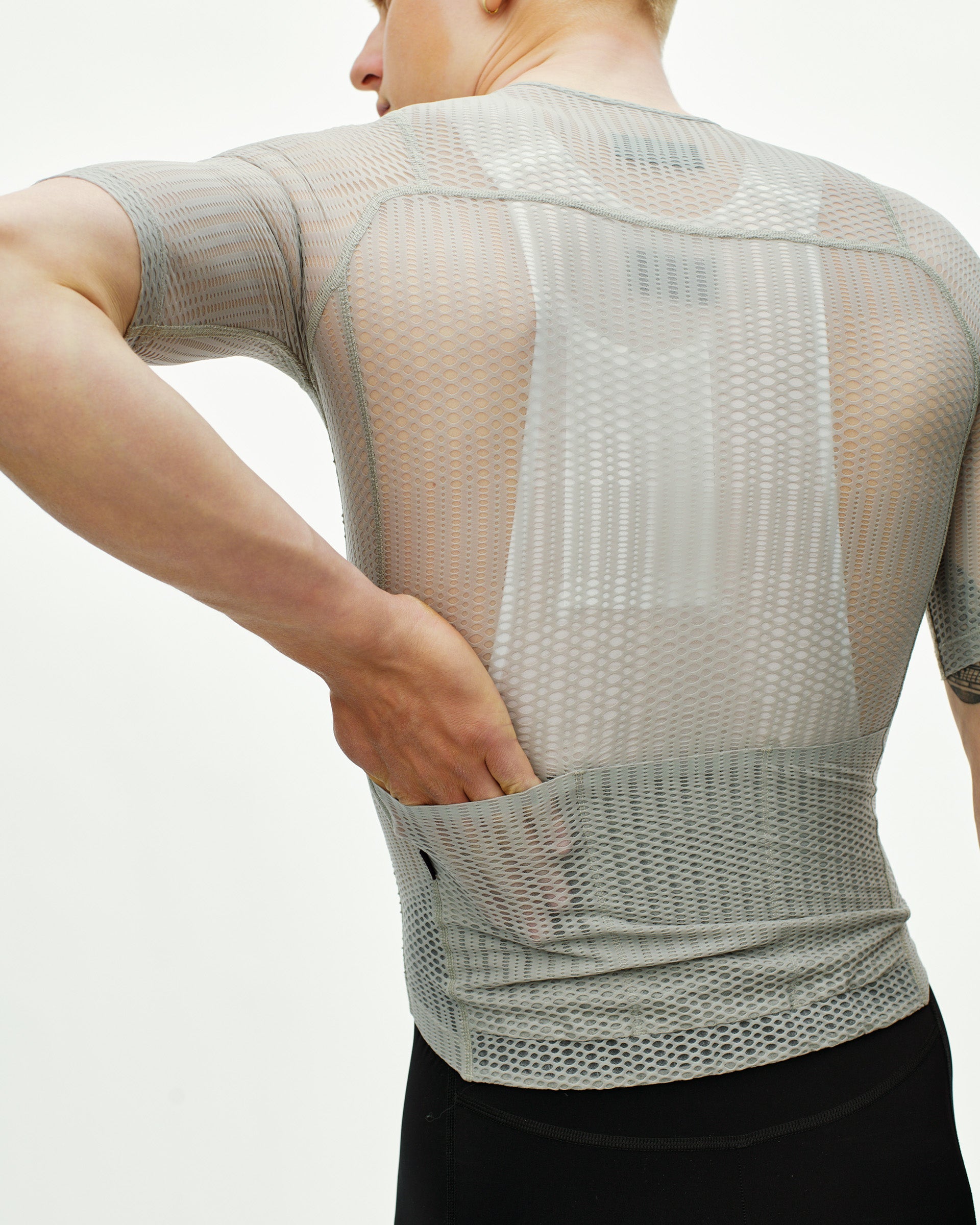 MEN'S PAS MECHANISM PRO ZIPLESS JERSEY - LIGHT GREY