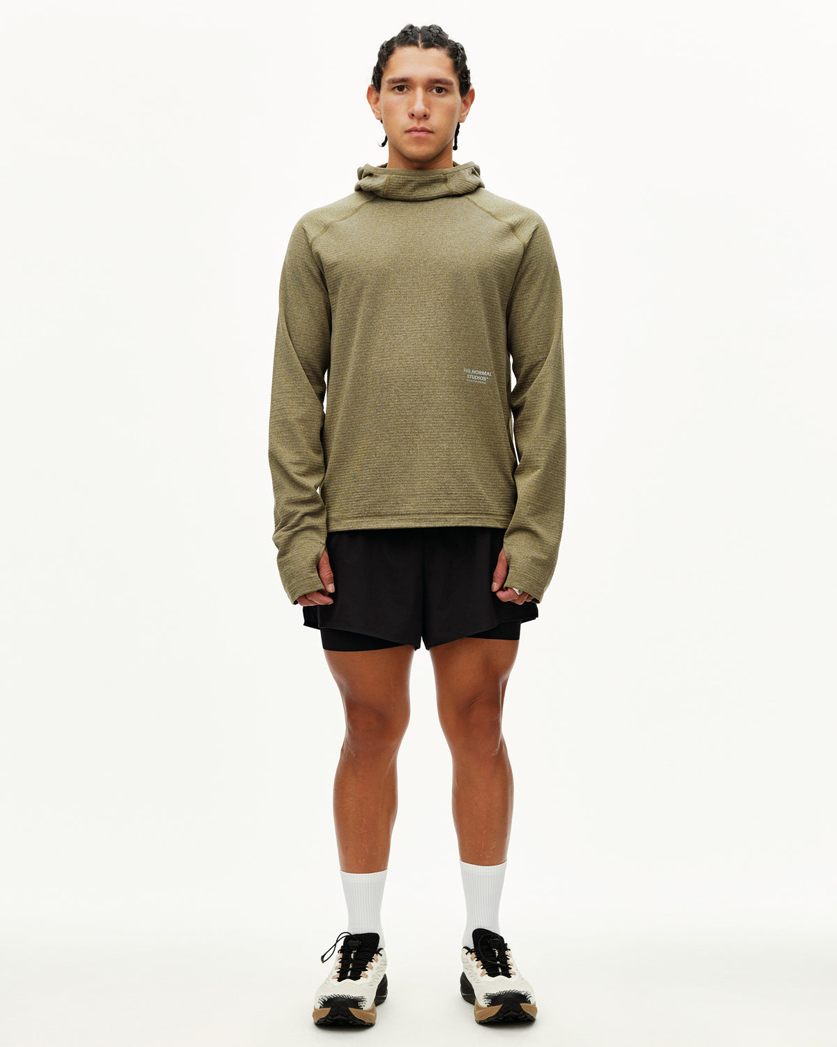 BALANCE THERMAL HOODIE - MOSS BROWN