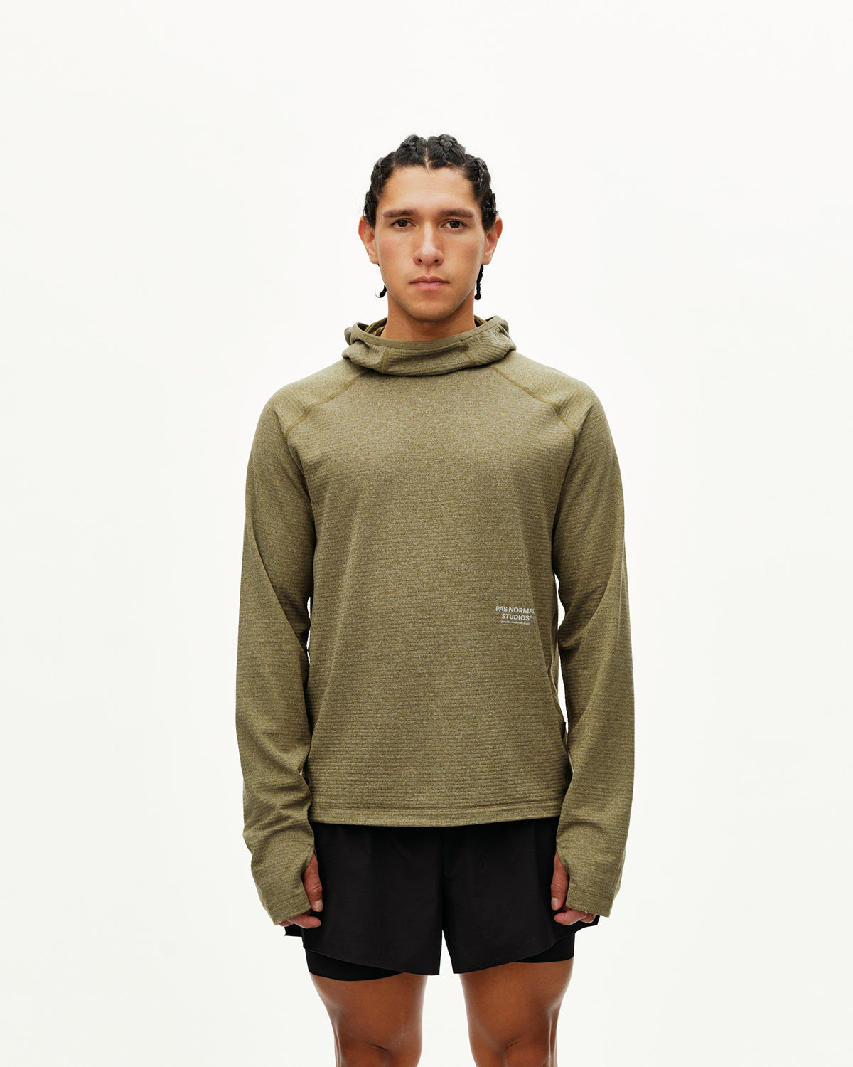 BALANCE THERMAL HOODIE - MOSS BROWN