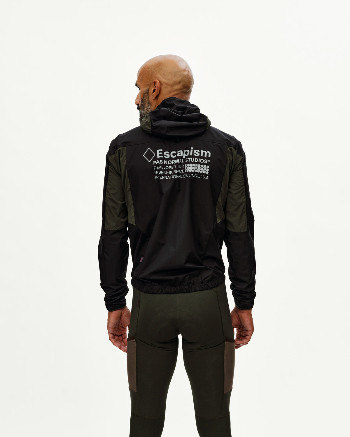 ESCAPISM HOODED LIGHTWEIGHT JACKET - BLACK