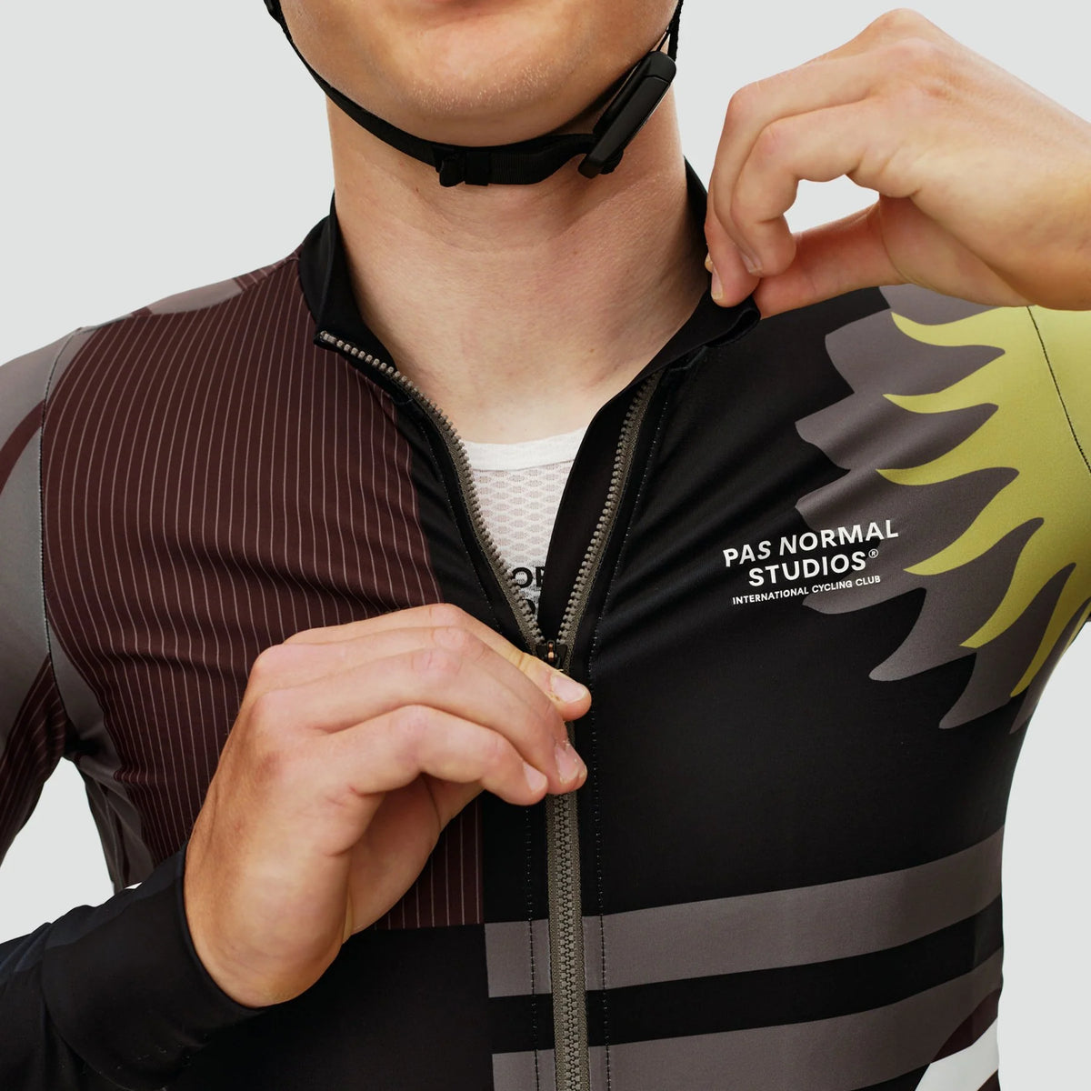 MECHANISM LONG SLEEVE JERSEY - AOP INTERNATIONAL DARK OLIVE