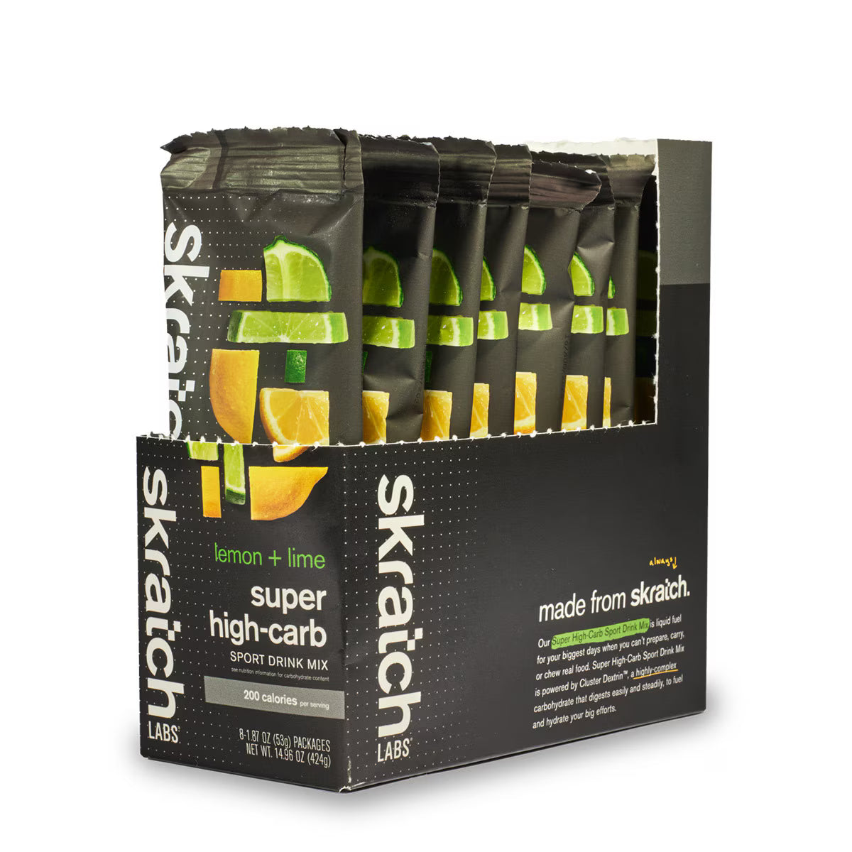 SKRATCH LABS - SUPER HIGH-CARB SPORT DRINK MIX: LEMON + LIME (8PK)