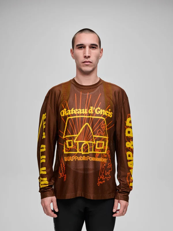 MAAP + PUBLIC POSSESSION MESH LS TEE - UMBER