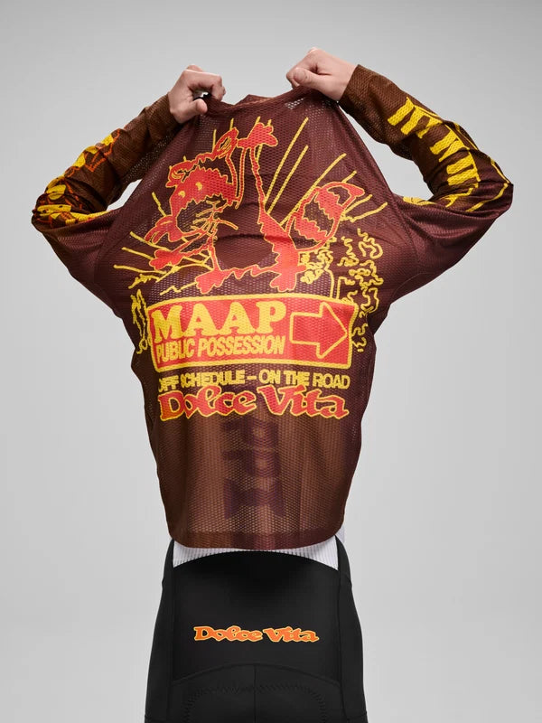 MAAP + PUBLIC POSSESSION MESH LS TEE - UMBER