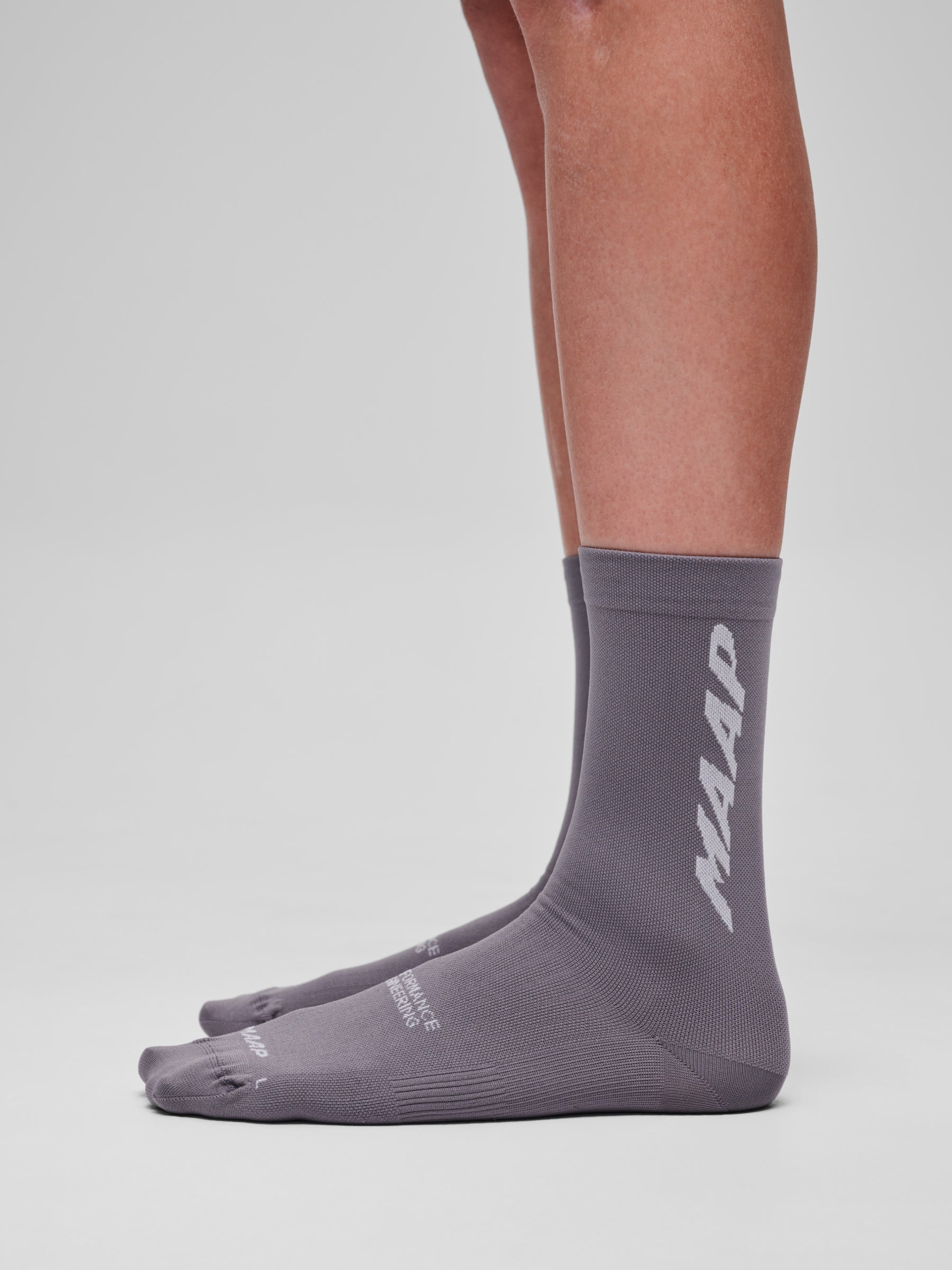 Team Sock in Anthracite: Olefin yarn technology - moisture wicking & durable.