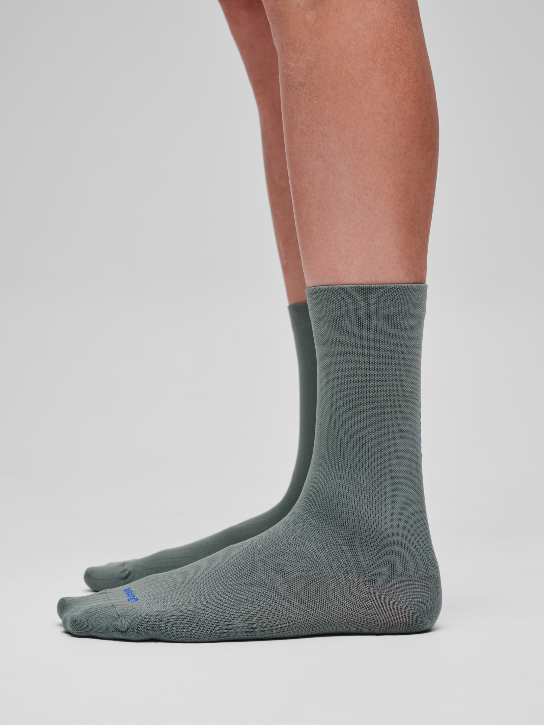 Team Sock in Castor Grey: Performance Nylon Yarn - moisture wicking & durable.
