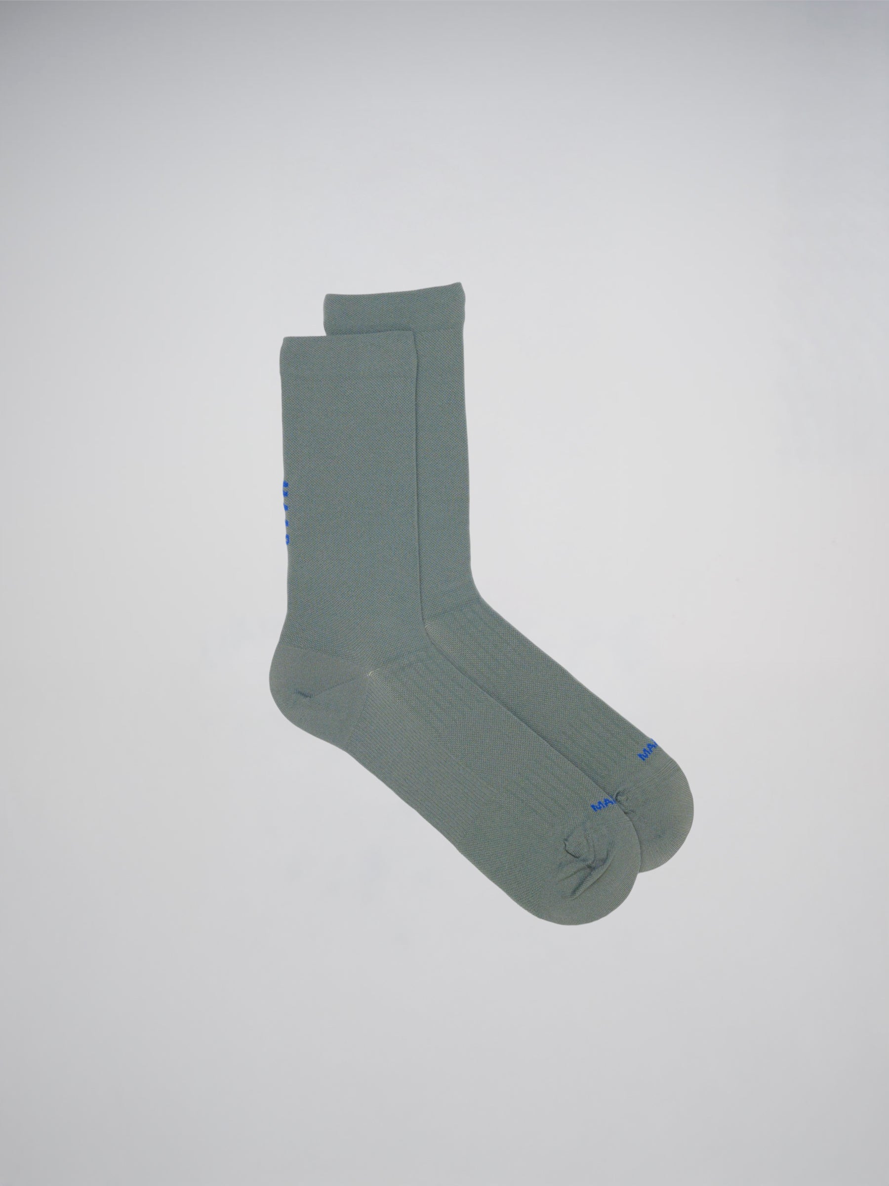Team Sock in Castor Grey: 6 inch cuff length.