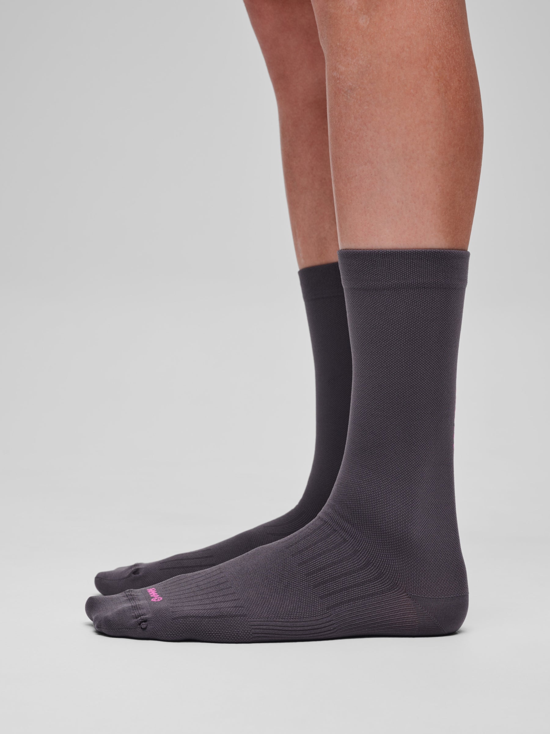 Team Sock - Long in Charcoal Plum: Performance Nylon Yarn - moisture wicking & durable.
