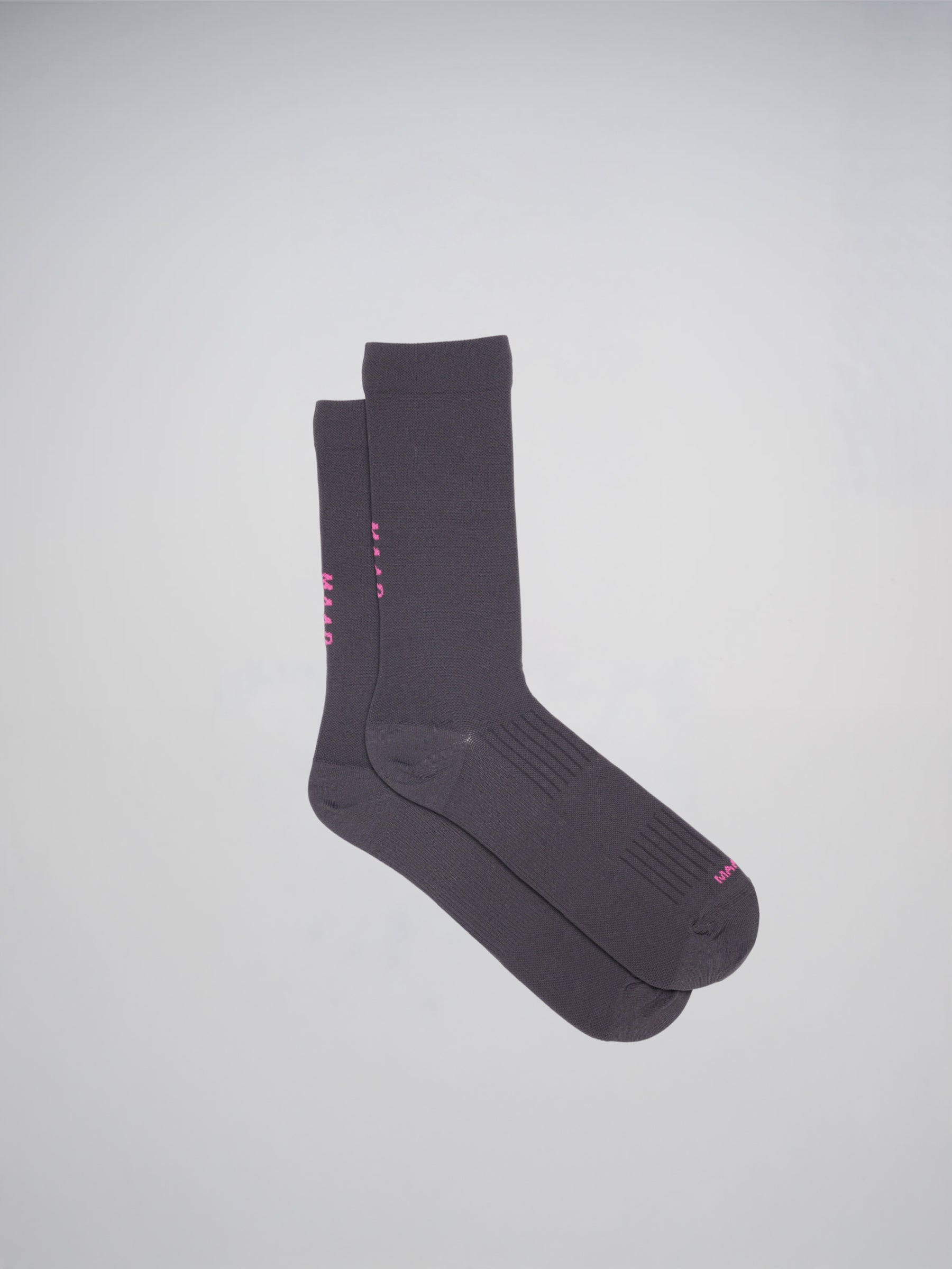 Team Sock - Long in Charcoal Plum: 7 inch cuff length.