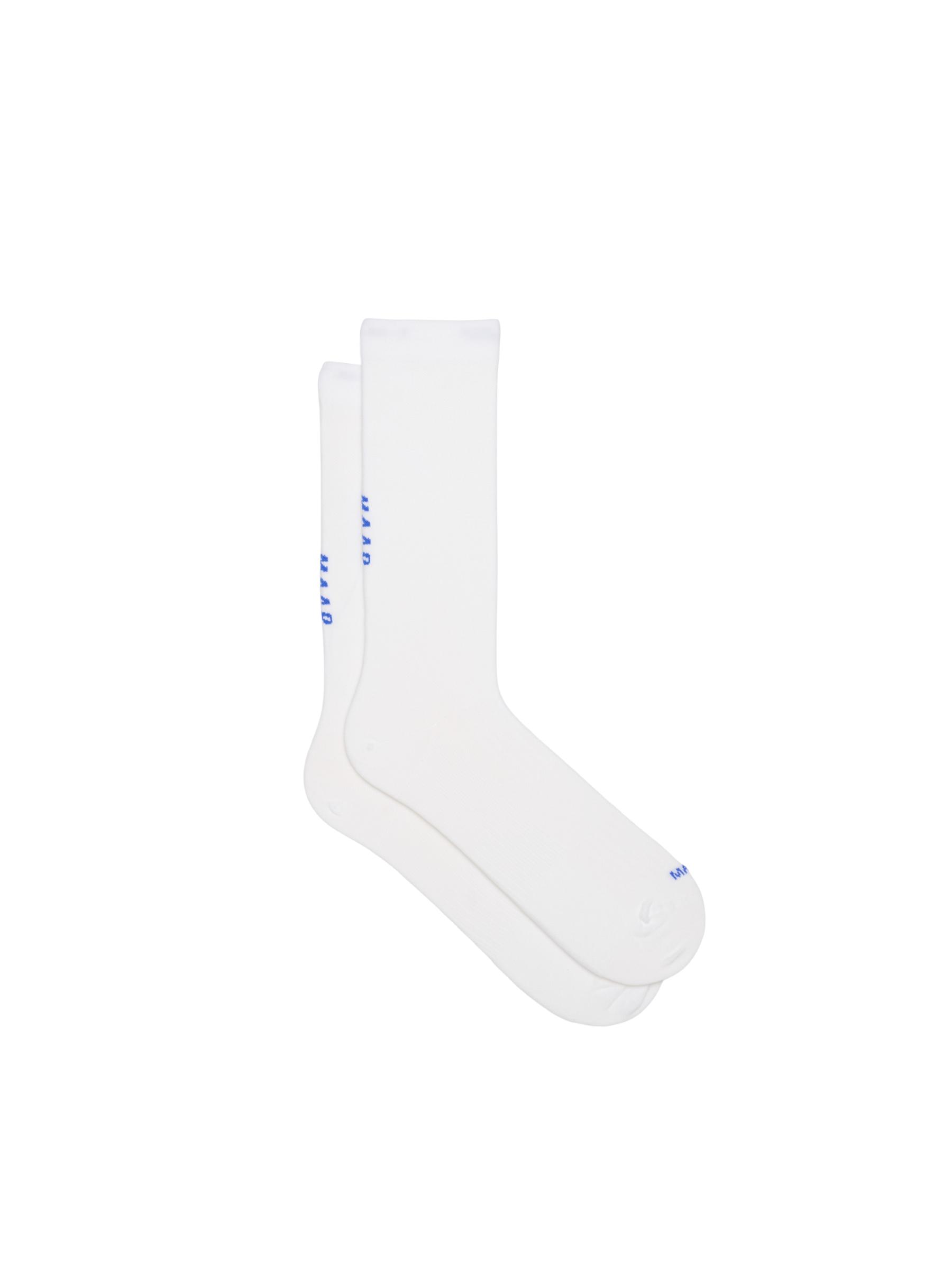 Team Sock - Long in White/RGB Blue, flat lay