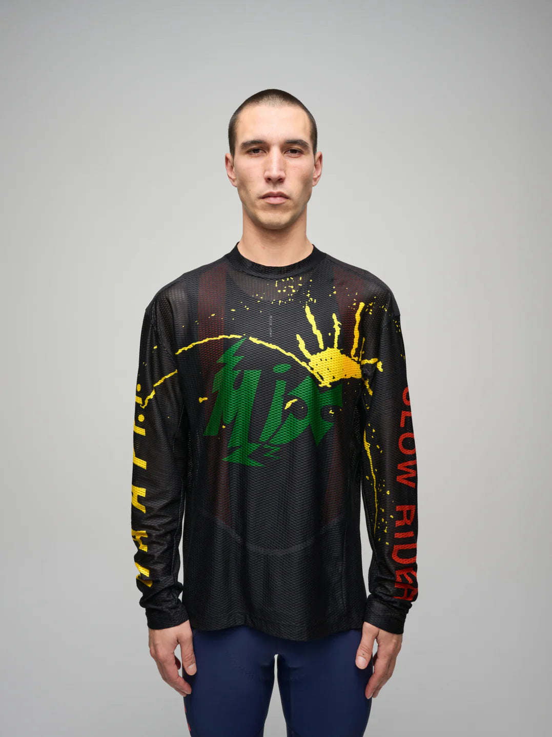MAAP + PUBLIC POSSESSION LS MESH TEE - BLACK