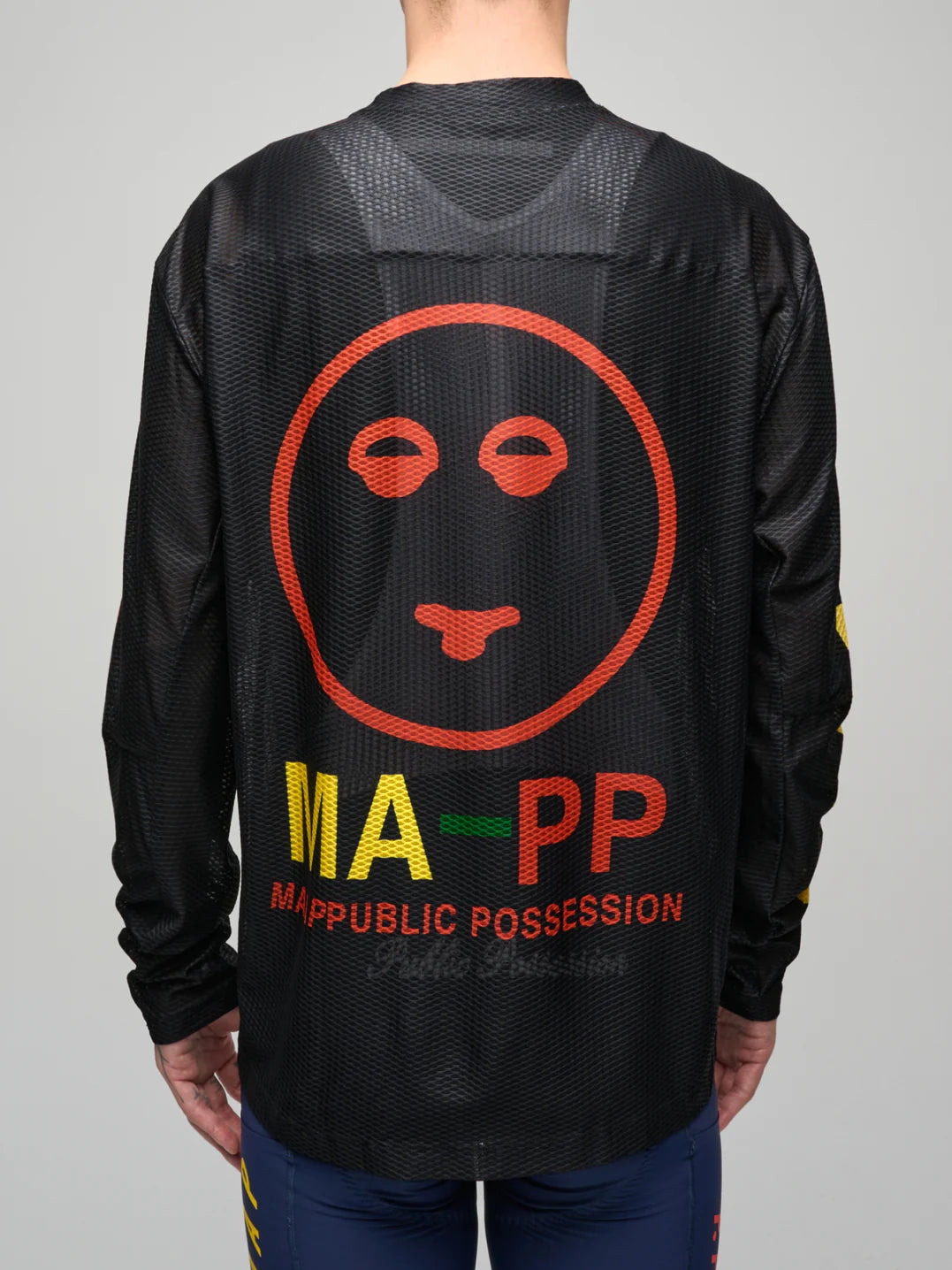 MAAP + PUBLIC POSSESSION LS MESH TEE - BLACK