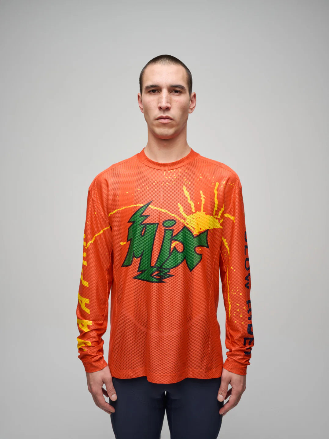 MAAP + PUBLIC POSSESSION LS MESH TEE - WARM RED