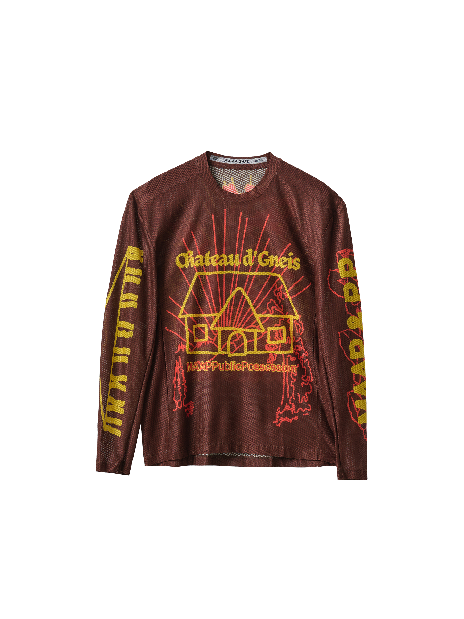 MAAP + PUBLIC POSSESSION MESH LS TEE - UMBER
