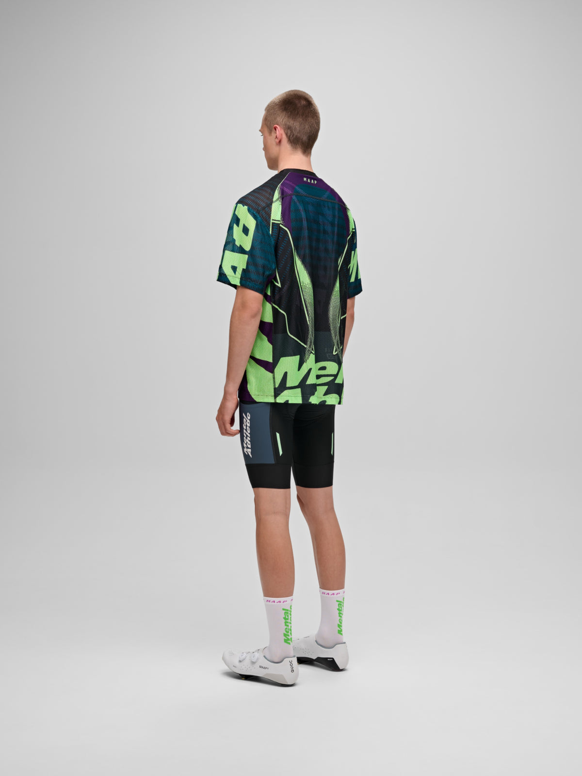 MESH SS TEE - MENTAL ATHLETIC BLACK / ACID LIME