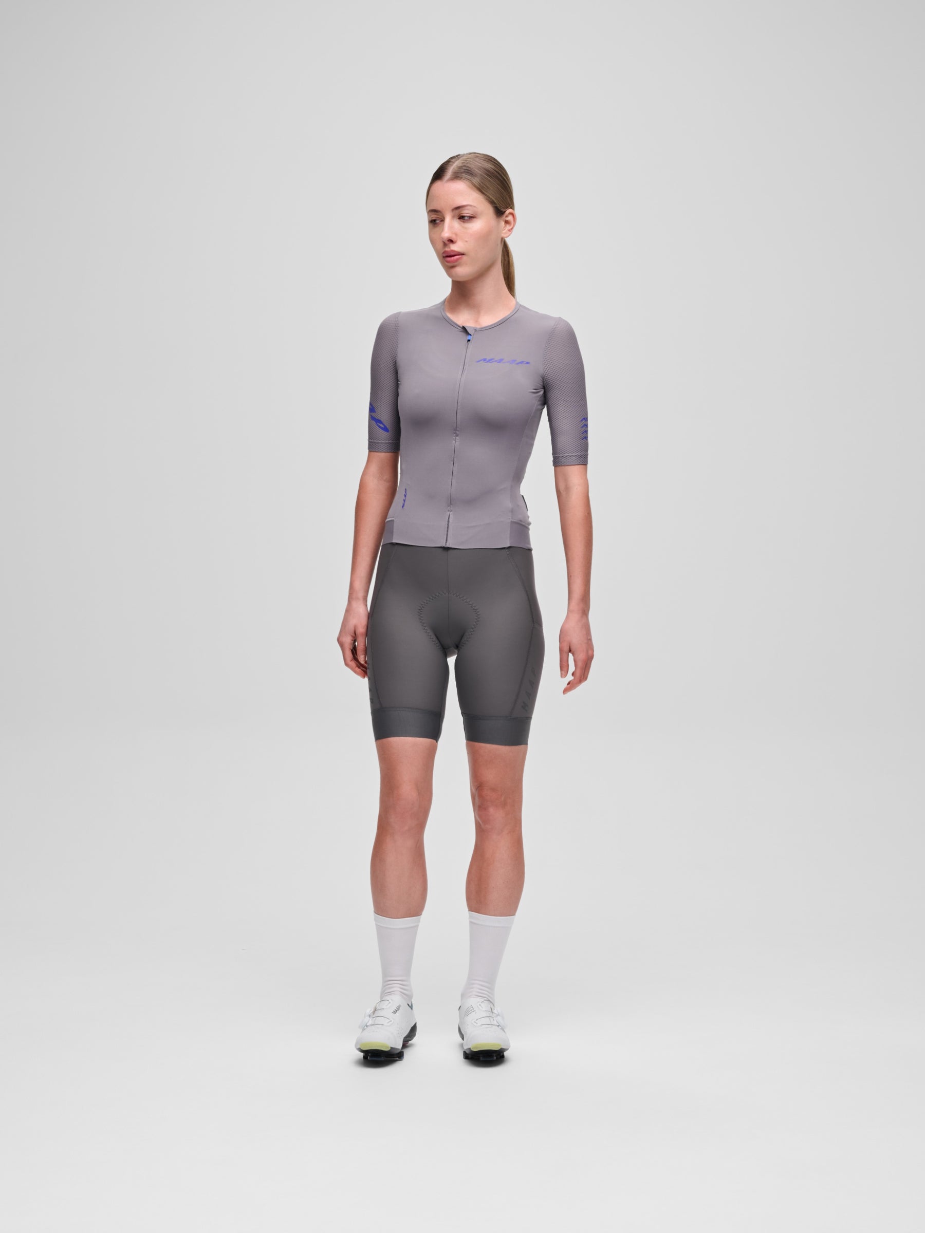 Women's Team Bib Evo Cargo in Charcoal Plum: product image 1