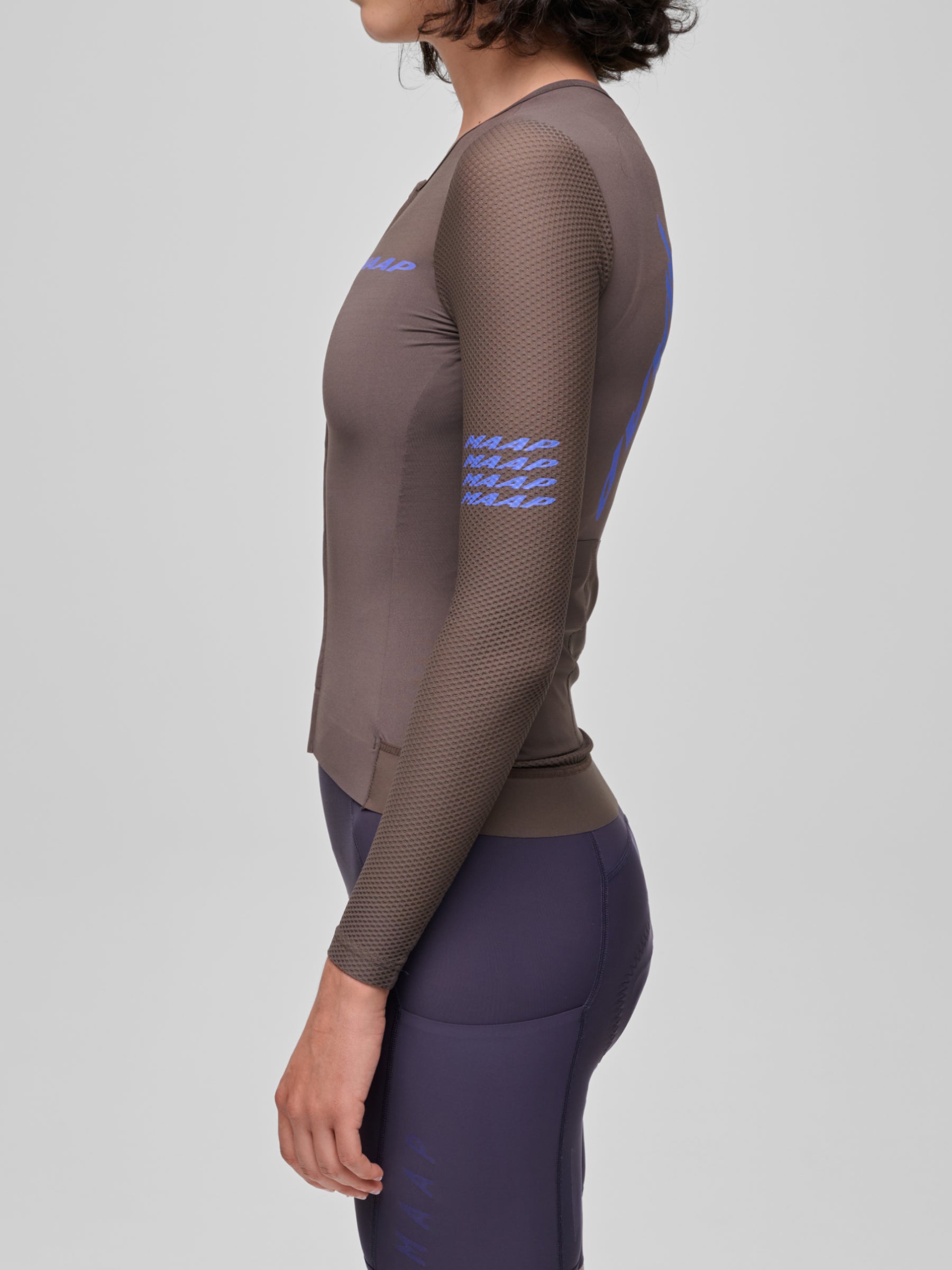 WOMEN'S EMERGE LS JERSEY - BROWN UMBER