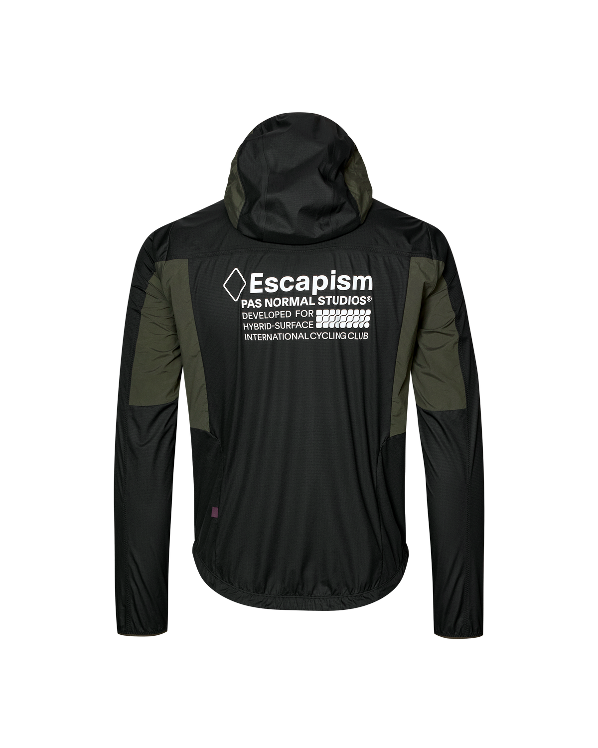 ESCAPISM HOODED LIGHTWEIGHT JACKET - BLACK