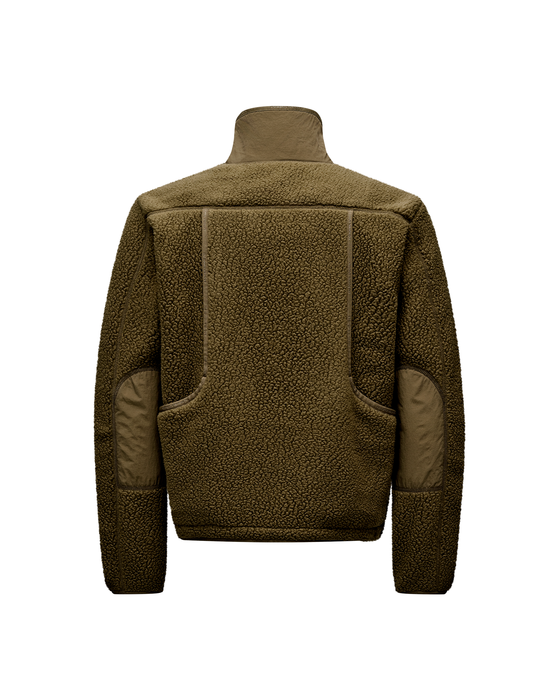 OFF-RACE PILE FLEECE JACKET - DEEP OLIVE