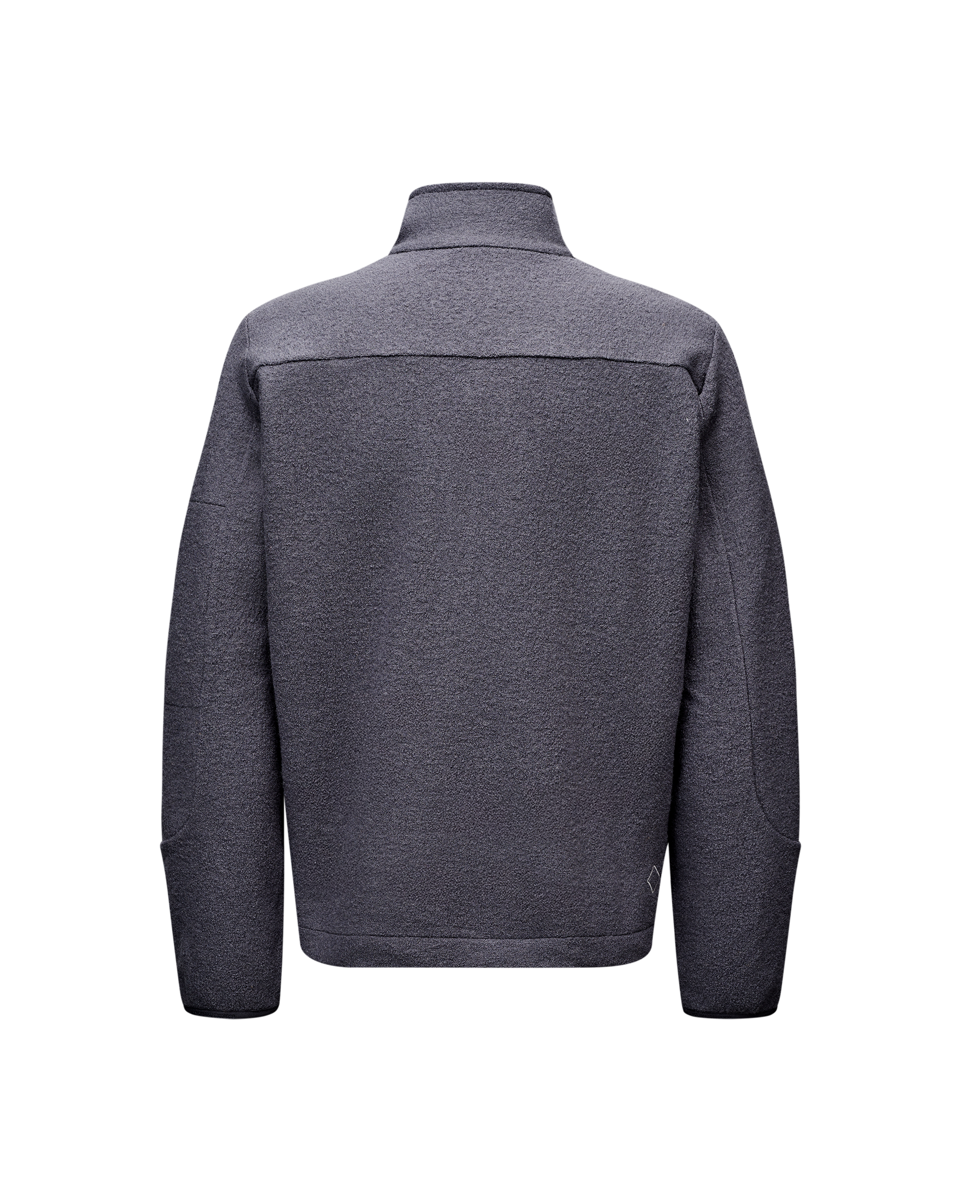 OFF-RACE BOILED WOOL HALF-ZIP - STEEL