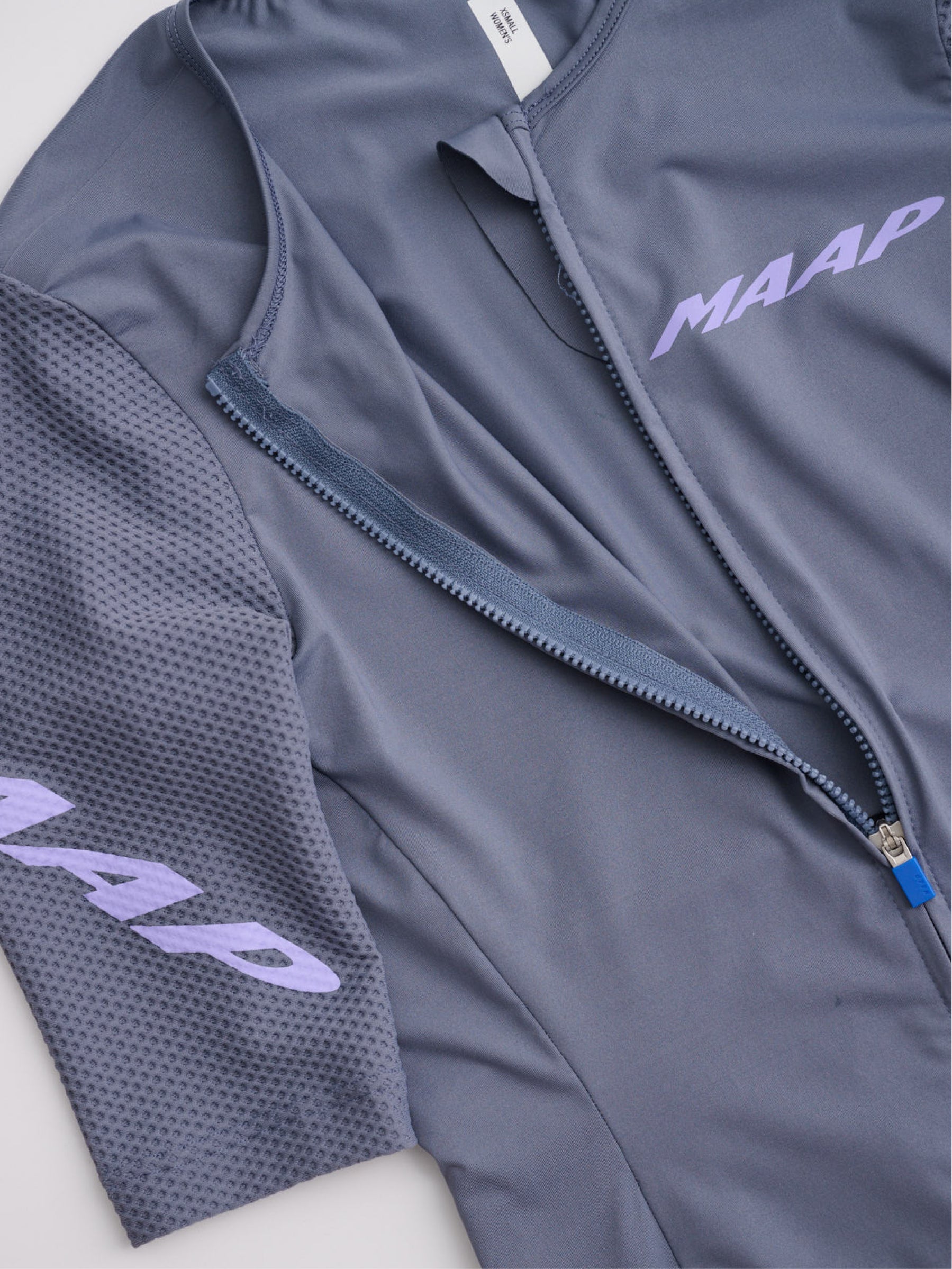 Women's Pro Emerge Jersey in Crater: Bonded finishes creating streamlined look.