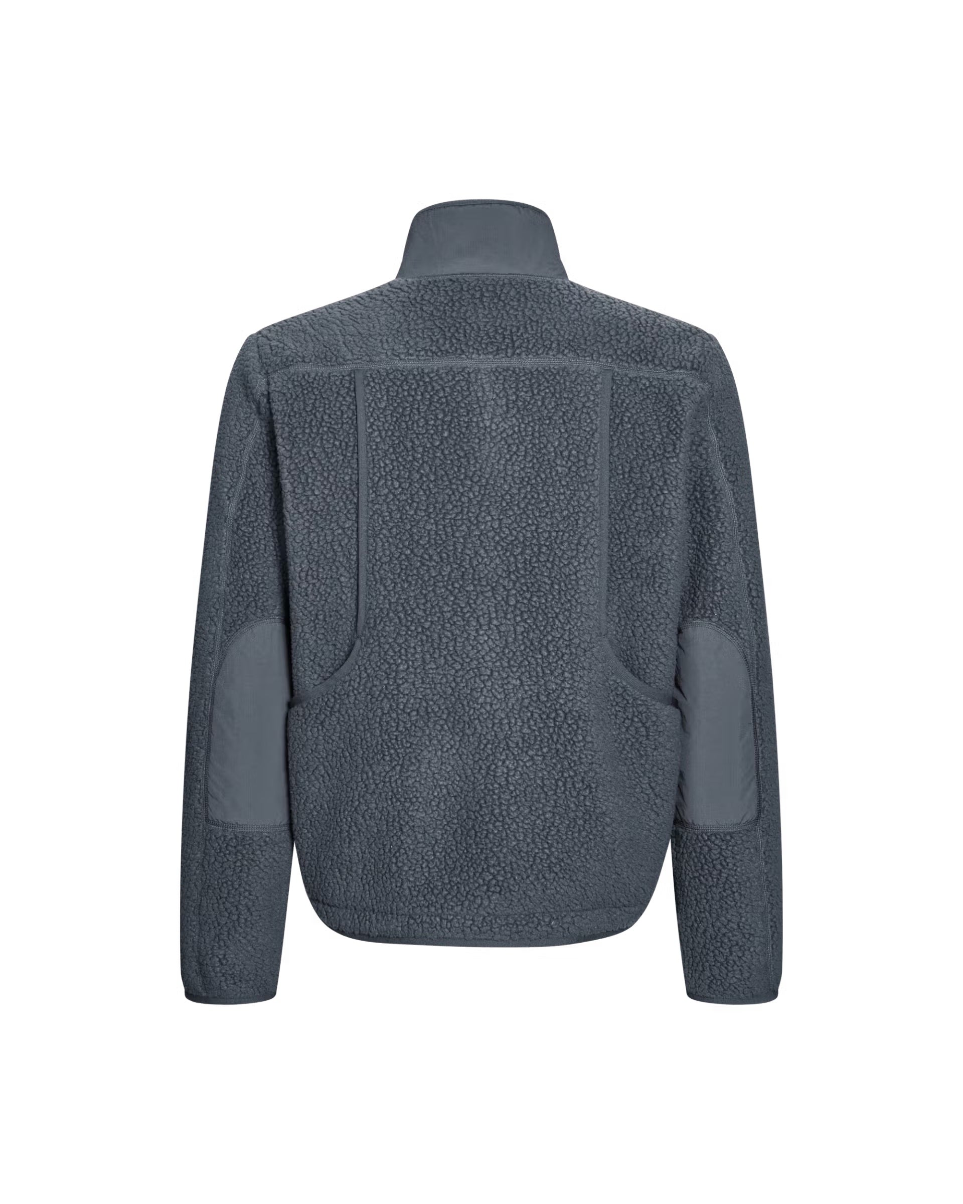 OFF-RACE PILE FLEECE JACKET - STEEL