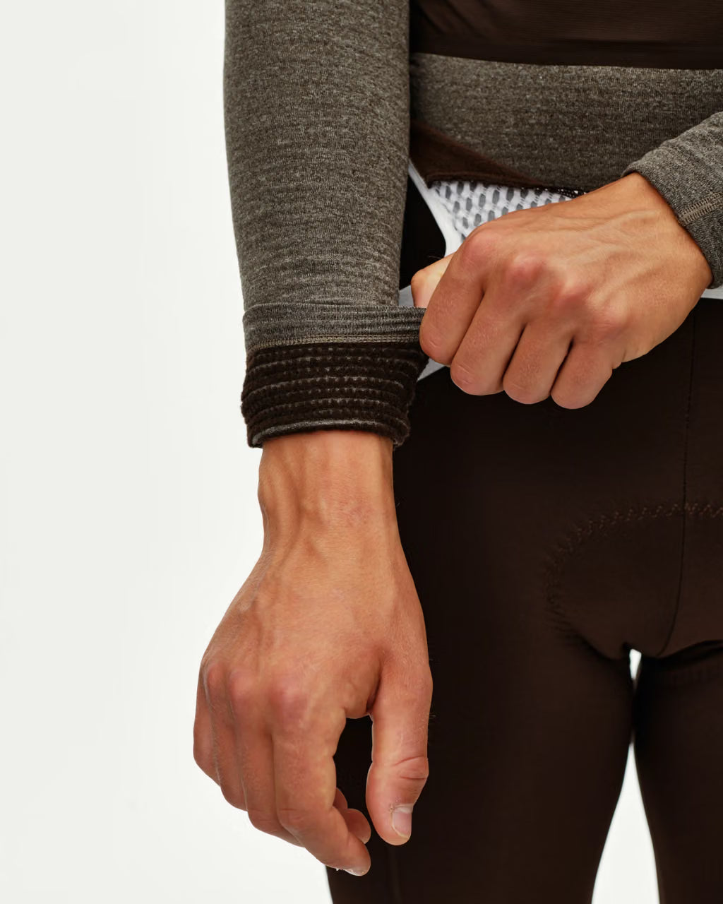 MEN'S THERMAL WINDPROOF BASELAYER - DARK COFFEE