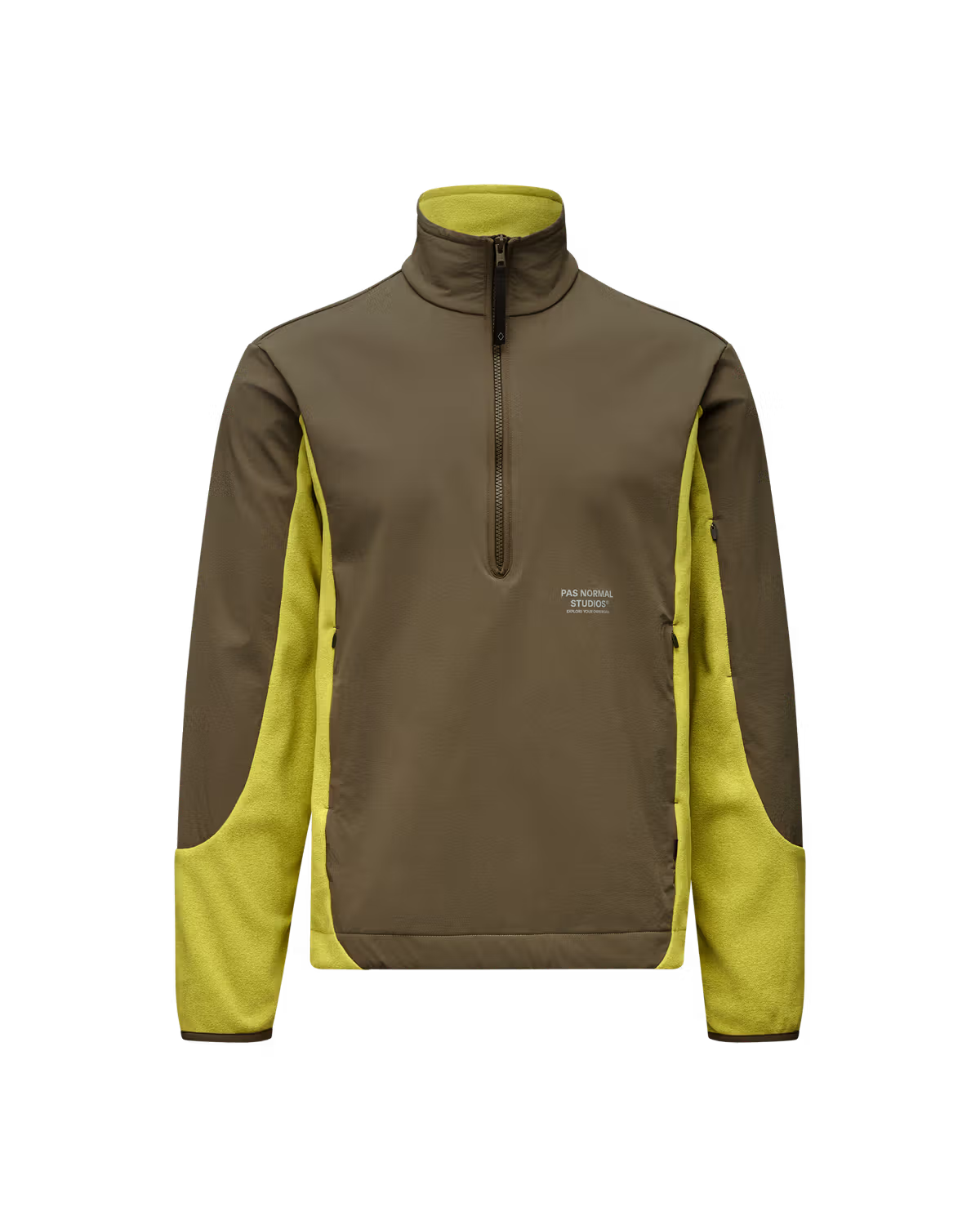 OFF-RACE LIGHT FLEECE HALF-ZIP - MOSS GREEN